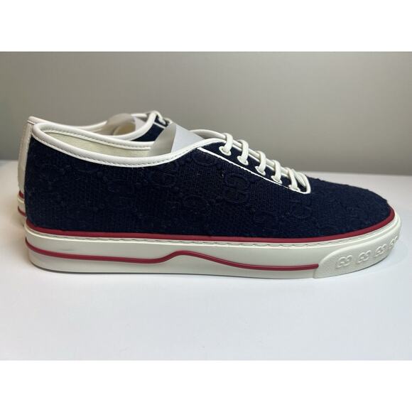 Gucci Tennis 1977 GG Men\'s Blue Sneakers New Size UK7